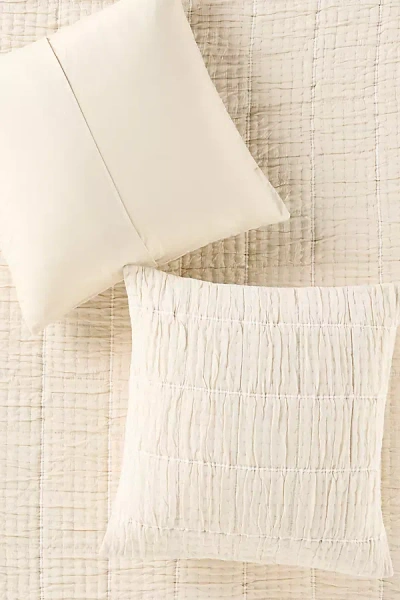 Anthropologie Striped Cotton Gauze Euro Sham