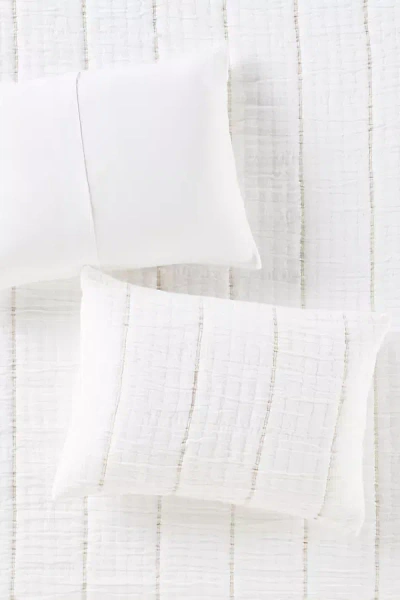 Anthropologie Striped Cotton Gauze Shams, Set Of 2