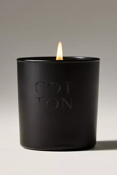 Anthropologie Studio Stockhome Fresh Cotton Glass Candle In Black