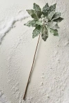 Anthropologie Sugared Flower Decorative Object In Green