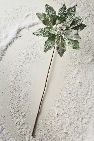 Anthropologie Sugared Flower Decorative Object In Green