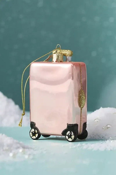 Anthropologie Suitcase Ornament In Pink