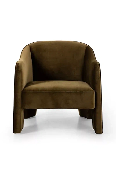 Anthropologie Sully Velvet Accent Barrel Chair
