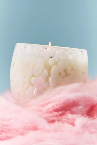 Anthropologie Summer Icon Gourmand Cotton Candy Glass Candle In Neutral
