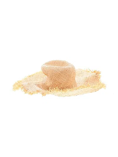Pre-owned Anthropologie Sun Hat In Gold
