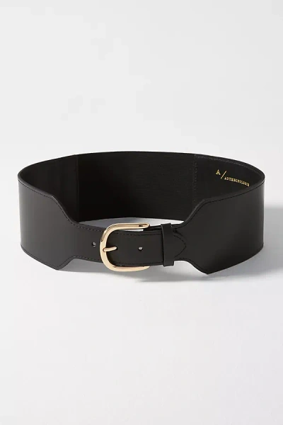 Anthropologie Supersize Smooth Tabitha Belt In Black