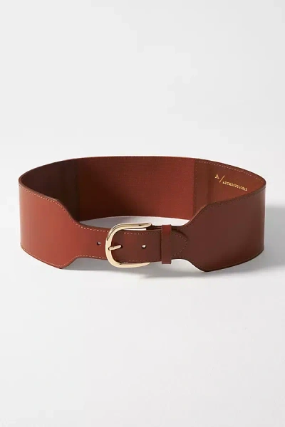 Anthropologie Supersize Smooth Tabitha Belt In Brown
