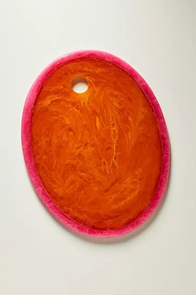 Anthropologie Susana Resin Small Serving Board In Red