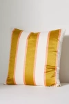 Anthropologie Sutton Cotton Printed Cushion In Gold