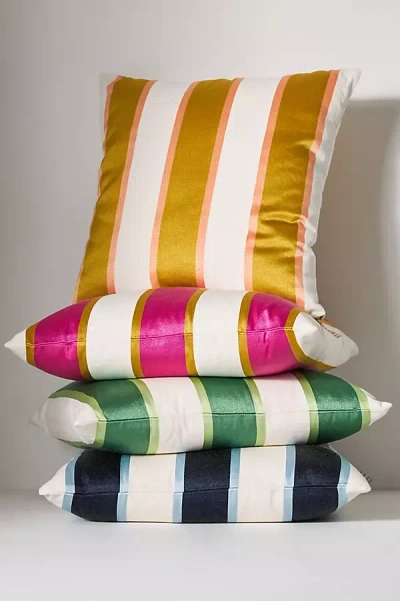 Anthropologie Sutton Cotton Printed Cushion In Multi