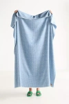 Anthropologie Sutton Plaid Throw Blanket In Blue