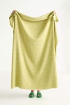Anthropologie Sutton Plaid Throw Blanket In Green