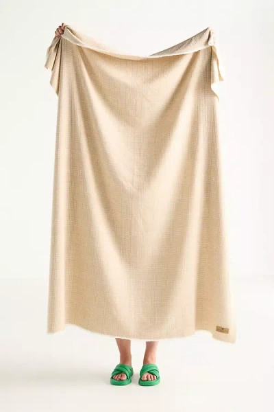 Anthropologie Sutton Plaid Throw Blanket In Neutral