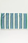 Anthropologie Sutton Tufted Cotton Stripe Bath Mat In Blue