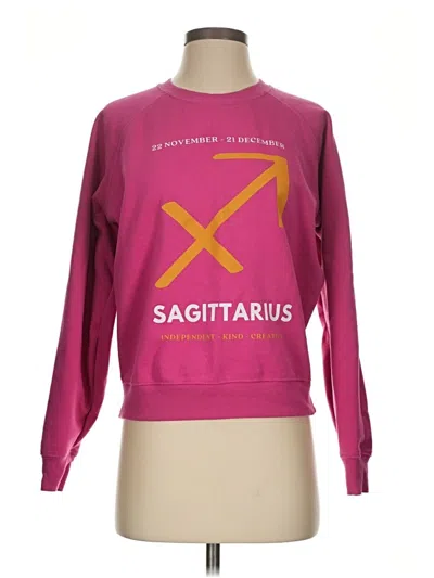 Pre-owned Anthropologie Sweatshirt In Burgundy