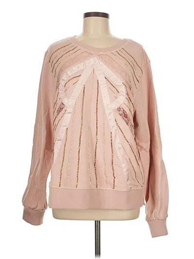 Pre-owned Anthropologie Sweatshirt In Pink
