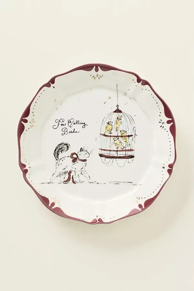 Anthropologie Swink 12 Days Of Christmas Dessert Plates In Multi