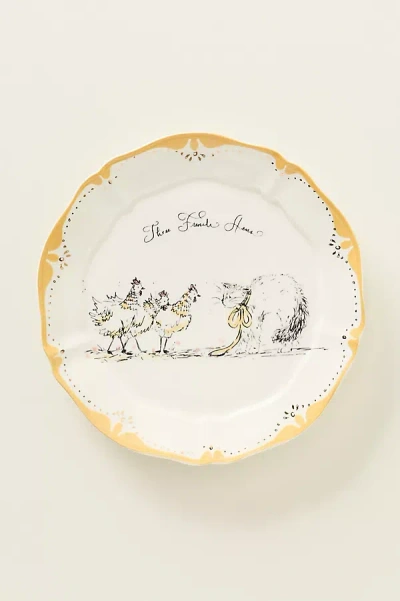 Anthropologie Swink 12 Days Of Christmas Dessert Plates In Multi