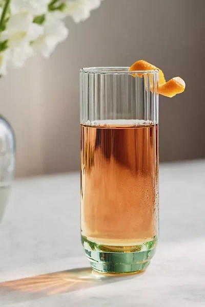 Anthropologie Sylvia Highball Glass In Transparent
