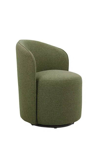 Anthropologie Sylvie Indoor/outdoor Swivel Dining Chair In Green