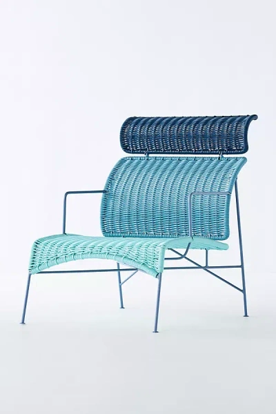 Anthropologie Tabachín Outdoor Lounge Chair In Blue