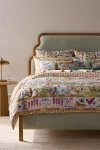 Anthropologie Tales Cotton Slub Printed Duvet Cover In Multi