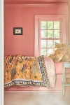 Anthropologie Tales Cotton Slub Printed Duvet Cover In Yellow
