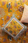 Anthropologie Tales Cotton Slub Printed Euro Sham In Yellow