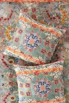 Anthropologie Tales Cotton Slub Printed Euro Sham In Multi