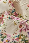Anthropologie Tales Cotton Slub Printed Euro Sham In Neutral