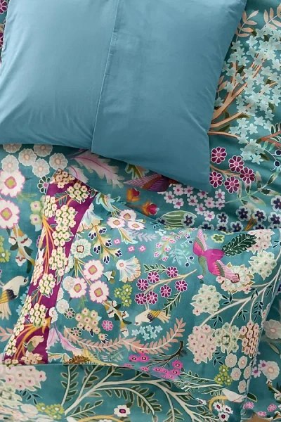 ANTHROPOLOGIE THE PRINTED COTTON-SLUB PILLOW SHAMS, SET OF 2