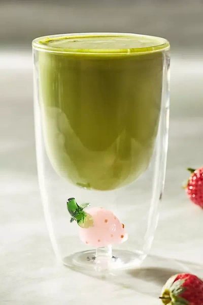 Anthropologie Talullah Double-walled Glass Tumbler In Green
