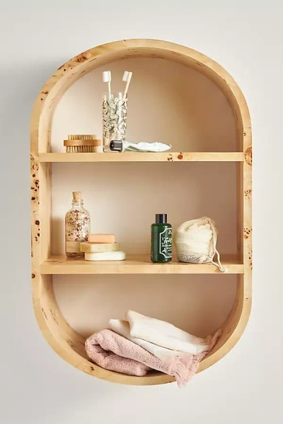 Anthropologie Tamara Burl Open Shelving Unit In Neutral