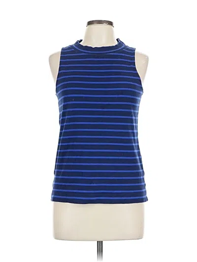 Pre-owned Anthropologie Tank Top Blue Halter Neckline Tops