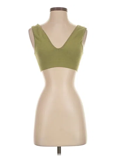 Pre-owned Anthropologie Tank Top Green Strapless Neckline Tops