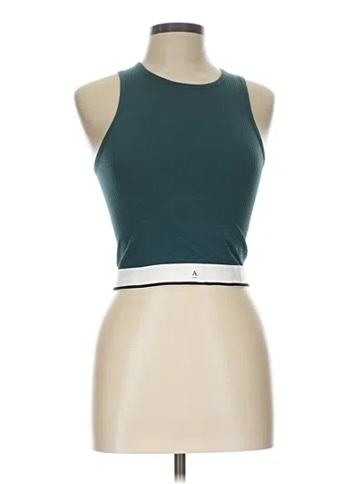 Pre-owned Anthropologie Tank Top Teal Halter Neckline Tops