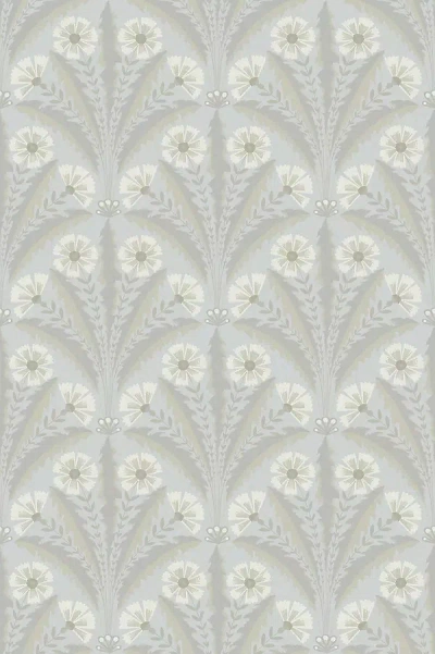 Anthropologie Tap Root Floral Damask Wallpaper In Gray