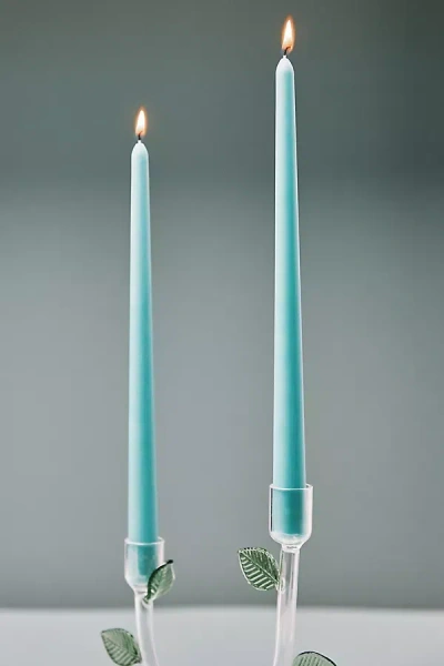 Anthropologie Taper Candles, Set Of 2 In Blue