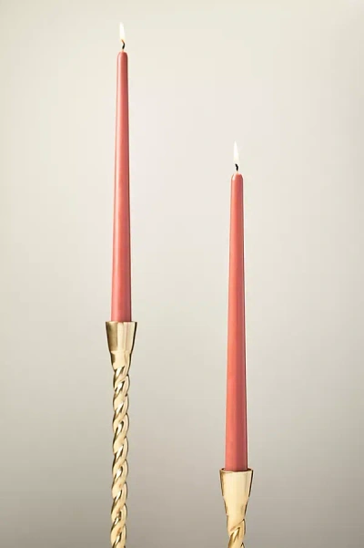 Anthropologie Taper Candles, Set Of 2 In Red