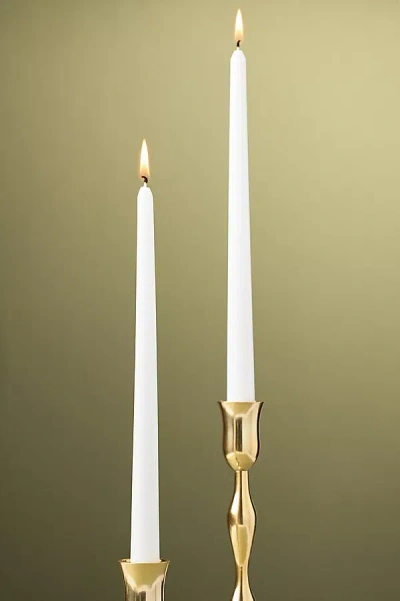 Anthropologie Taper Candles, Set Of 2 In White