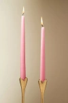 Anthropologie Taper Candles, Set Of 2 In Pink
