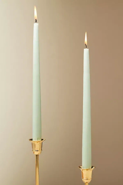 Anthropologie Taper Candles, Set Of 2 In Green