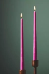 Anthropologie Taper Candles, Set Of 2 In Pink