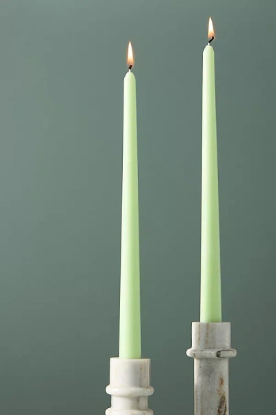 Anthropologie Taper Candles, Set Of 2 In Green