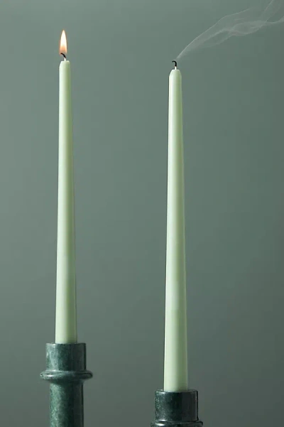 Anthropologie Taper Candles, Set Of 2 In Green