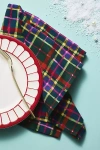 Anthropologie Tartan Cotton Napkins, Set Of 4 In Multi