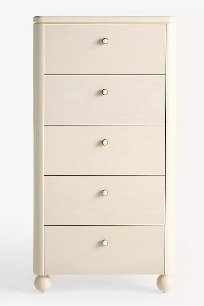 Anthropologie Tasha Lacquer Five-drawer Dresser In Neutral