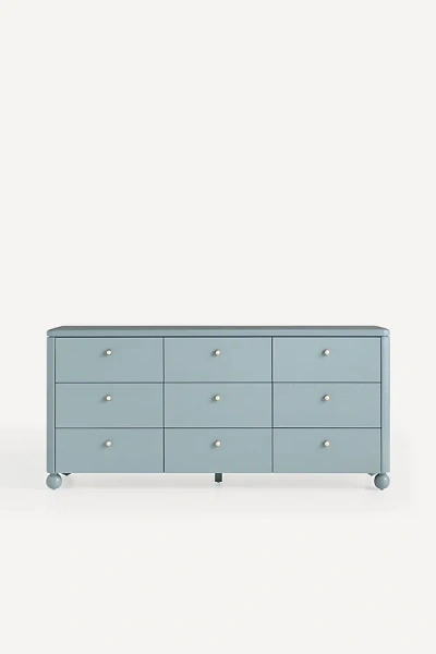 Anthropologie Tasha Lacquer Nine-drawer Dresser In Blue