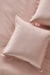 Anthropologie Taylor Organic Cotton Percale Embroidered Euro Sham In Pink