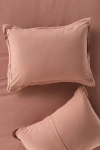 Anthropologie Taylor Organic Cotton Percale Embroidered Shams, Set Of 2 In Pink